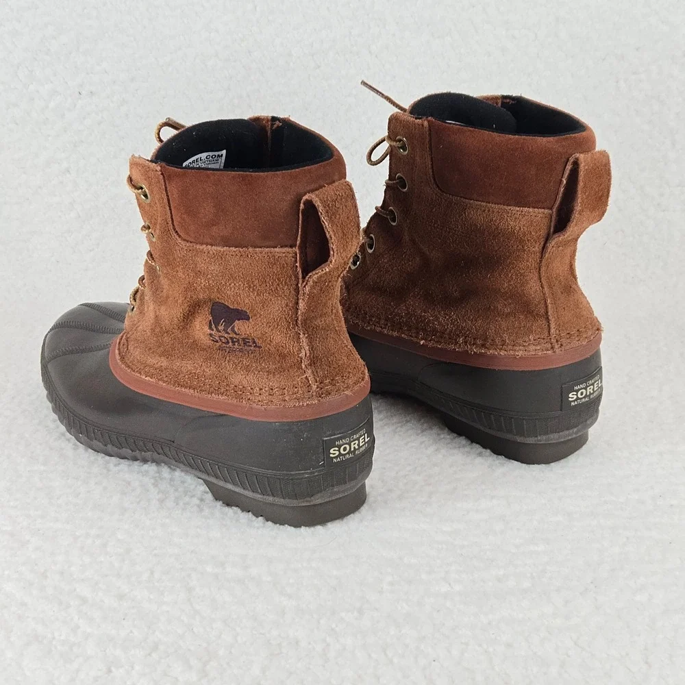 Sorel Mens Cheyanne II Waterproof Duck Boots 10.5 Brown Suede NM3447-242 Outdoor